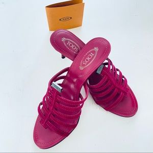 TODS. HEELS PINK  SIZE  5
